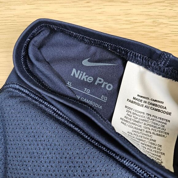 Air Jordan Nike Pro Hyperstrong Knee Shin Padded Sleeve Extra Large XL Blue Grey - Picture 2 of 6